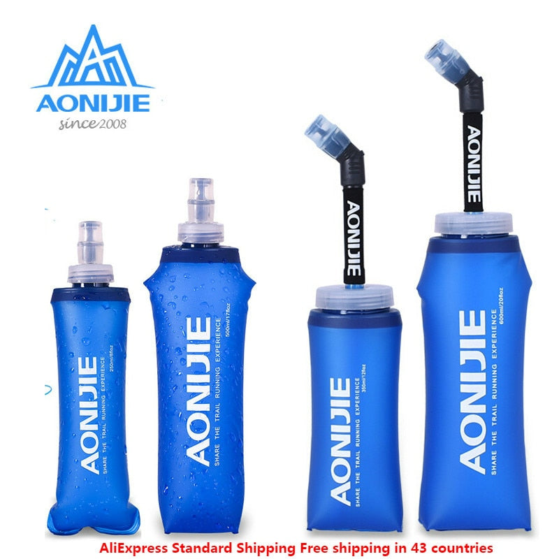 AONIJIE SD28 TPU /PP Outdoor Running Soft Water Bottle 500ML Foldable  Hunging Soft Flask for Sports