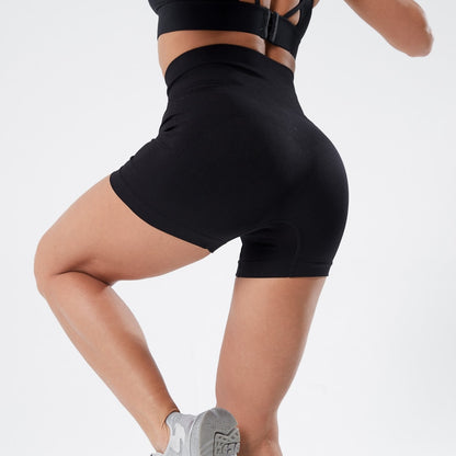 NORMOV Seamless High Waist Workout Shorts for Women Hollow Mesh